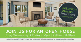 Join us for an Open House ANY Wednesday or Friday in April from 7:30am - 3:30pm at the new Forty-Forty Flats in Edina, MN.