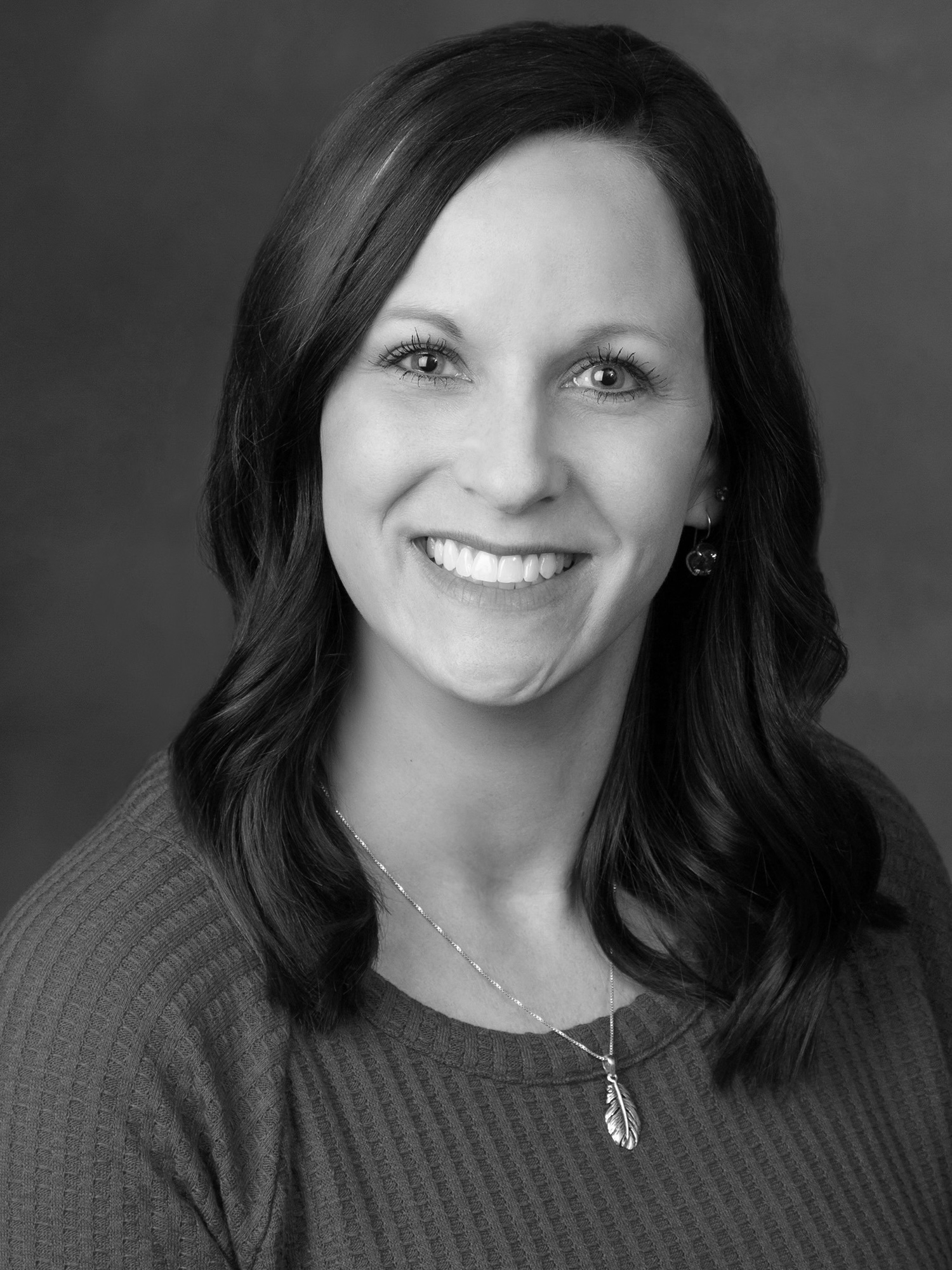 Black and white professsional portrait of Jennifer Beeson