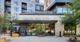 The exterior of the Abiitan Mill City building